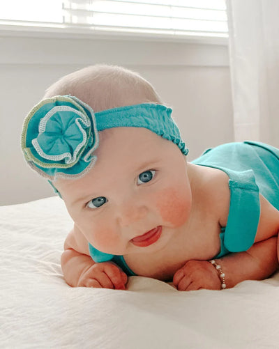 L'oved Baby - Embroidered Flower Headband - Pitter Patter Boutique