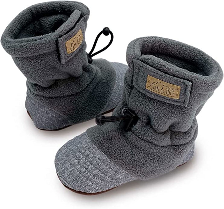 Jan & Jul - Adjustable Stay-Put Cozy Fleece Booties - Pitter Patter Boutique