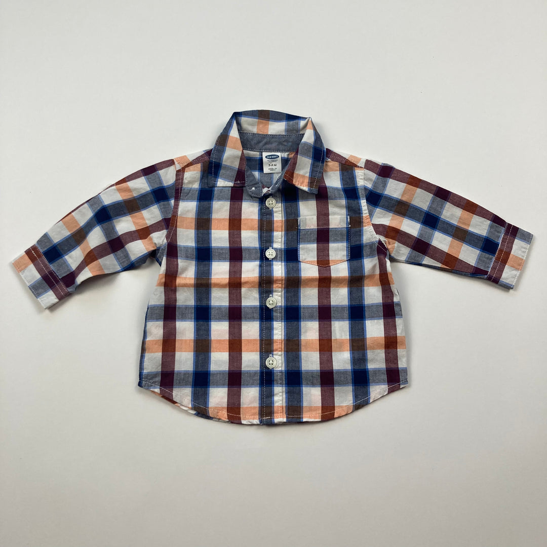 Old Navy Button Up Shirt - Size 3-6 Months - Pitter Patter Boutique