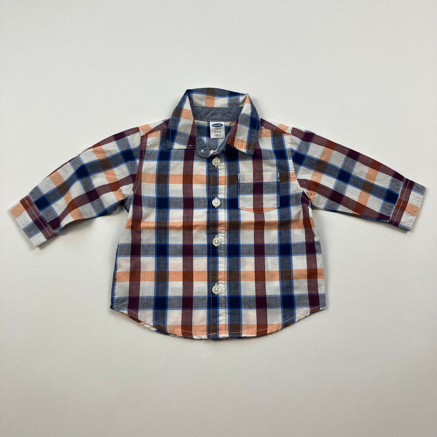 Old Navy Button Up Shirt - Size 3-6 Months - Pitter Patter Boutique