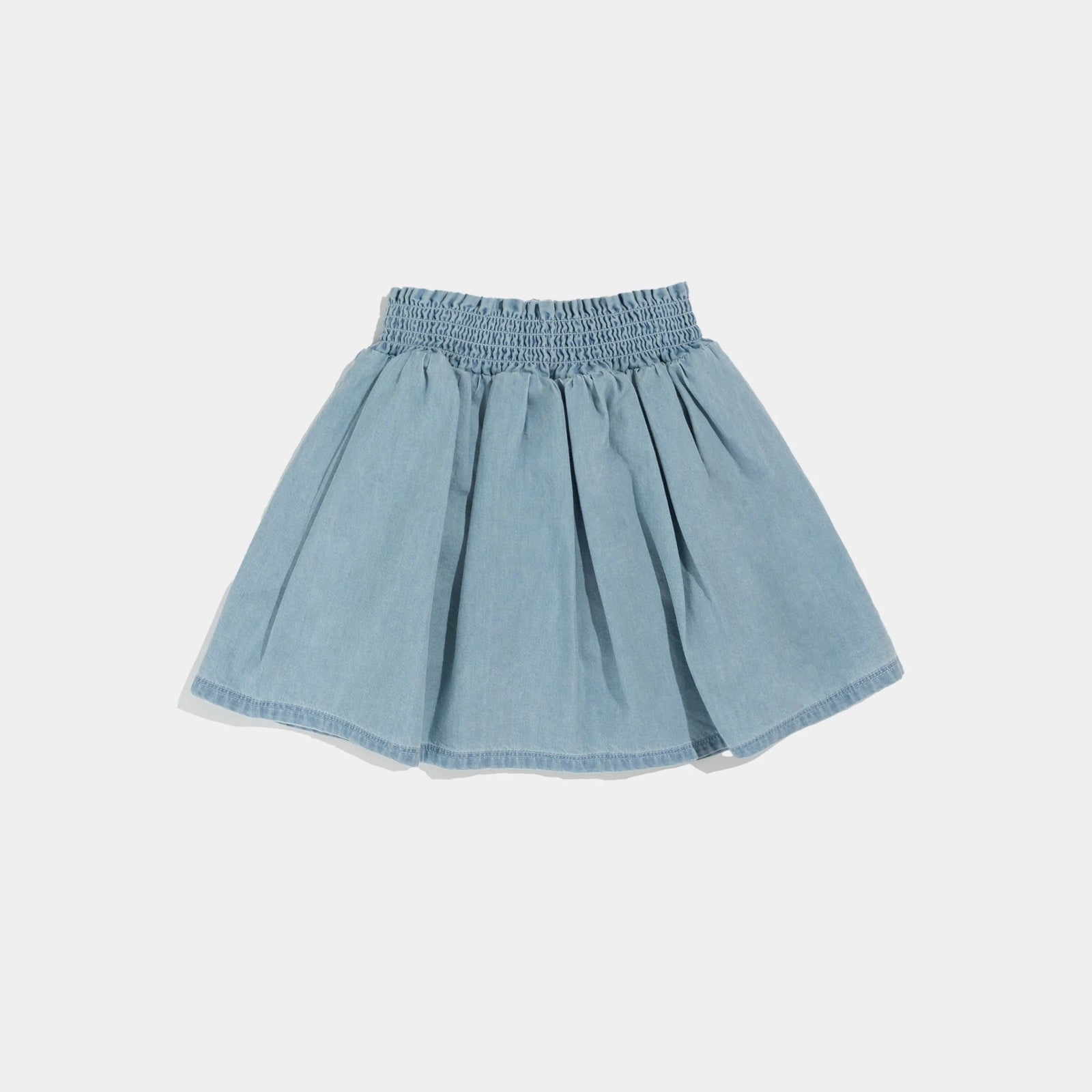 Chambray Girl's Paperbag Waist Skort - Pitter Patter Boutique
