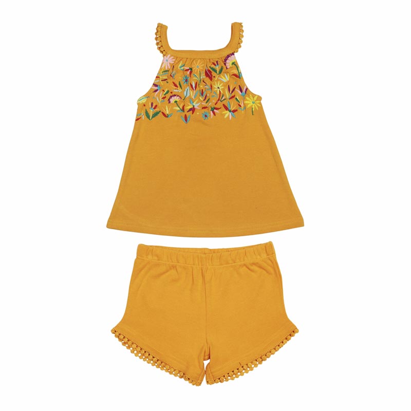 L'oved Baby - Embroidered Tank & Short Set - Pitter Patter Boutique