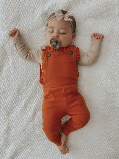 L'oved Baby Corduroy Ruffle Romper - Pitter Patter Boutique