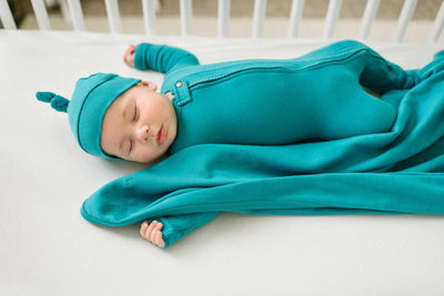 L'oved Baby Teal Organic Cotton Swaddle