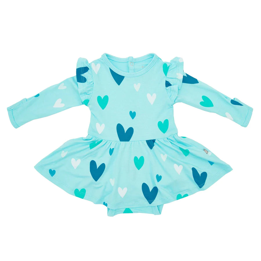 Kyte Baby | Long Sleeve Twirl Bodysuit Dress | Pitter Patter Kyte Baby | Long Sleeve Twirl Bodysuit Dress | Pitter Patter
