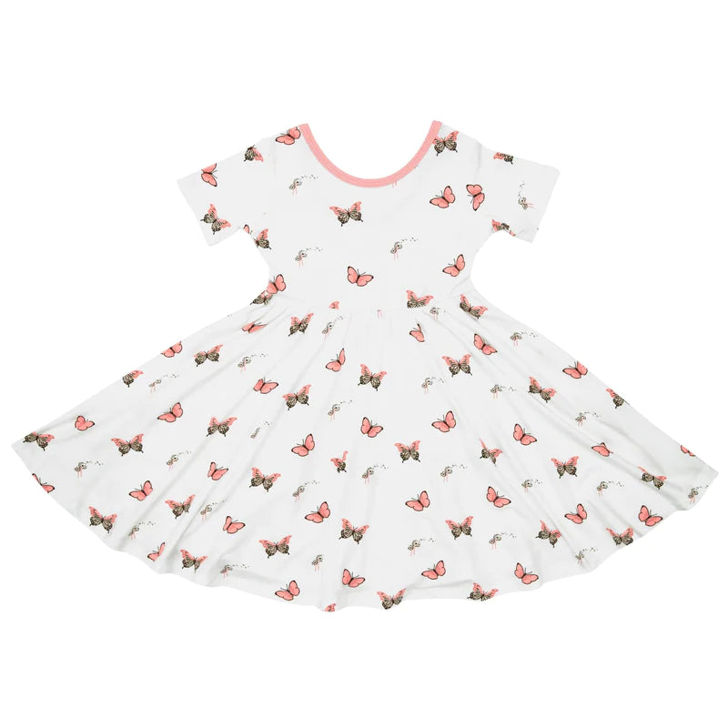 Kyte Baby - Short Sleeve Bamboo Twirl Dress (Size 12-18m to 3T) - Pitter Patter Boutique