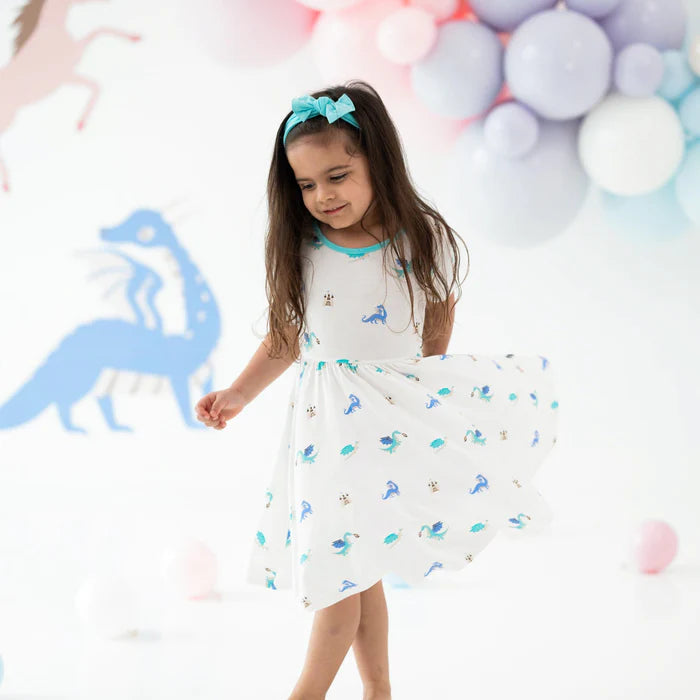 Kyte Baby - Short Sleeve Bamboo Twirl Dress (Size 12-18m to 3T) - Pitter Patter Boutique