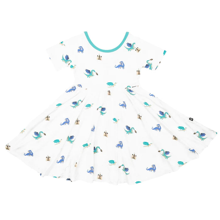 Kyte Baby - Short Sleeve Bamboo Twirl Dress (Size 12-18m to 3T) - Pitter Patter Boutique