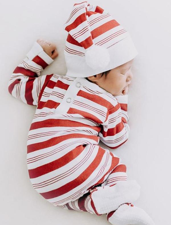 L'oved Baby - Holiday Organic Cotton Footie & Cap Set - Pitter Patter Boutique