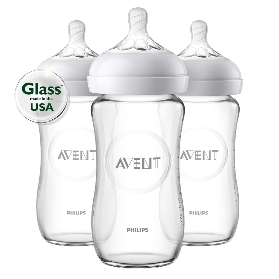 Natural Glass Baby Bottles 8oz 3pk - One Size - Pitter Patter Boutique