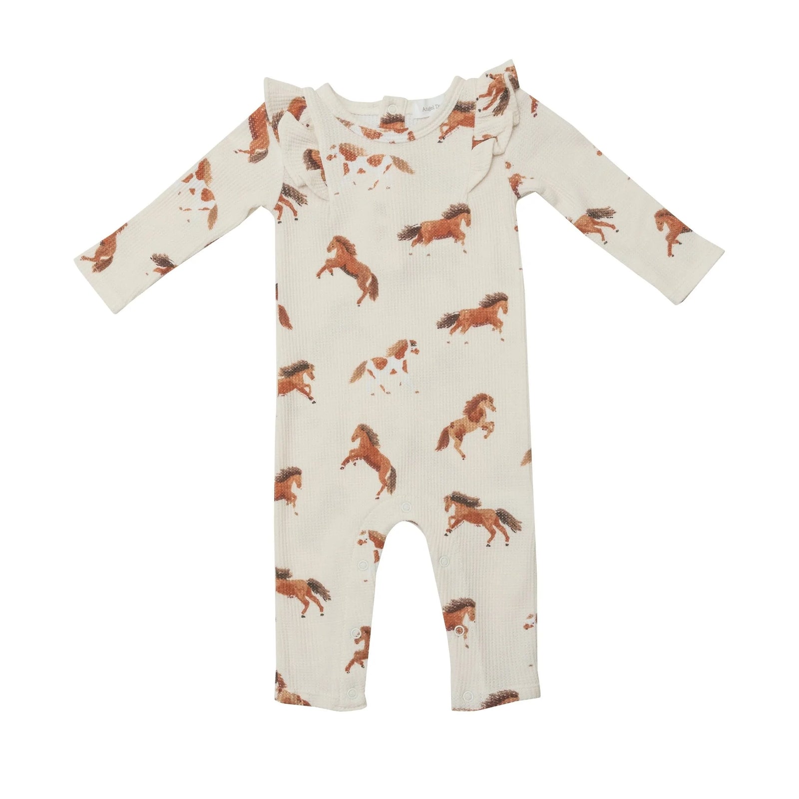 Angel Dear Thermal Ruffle Romper - Pitter Patter Boutique