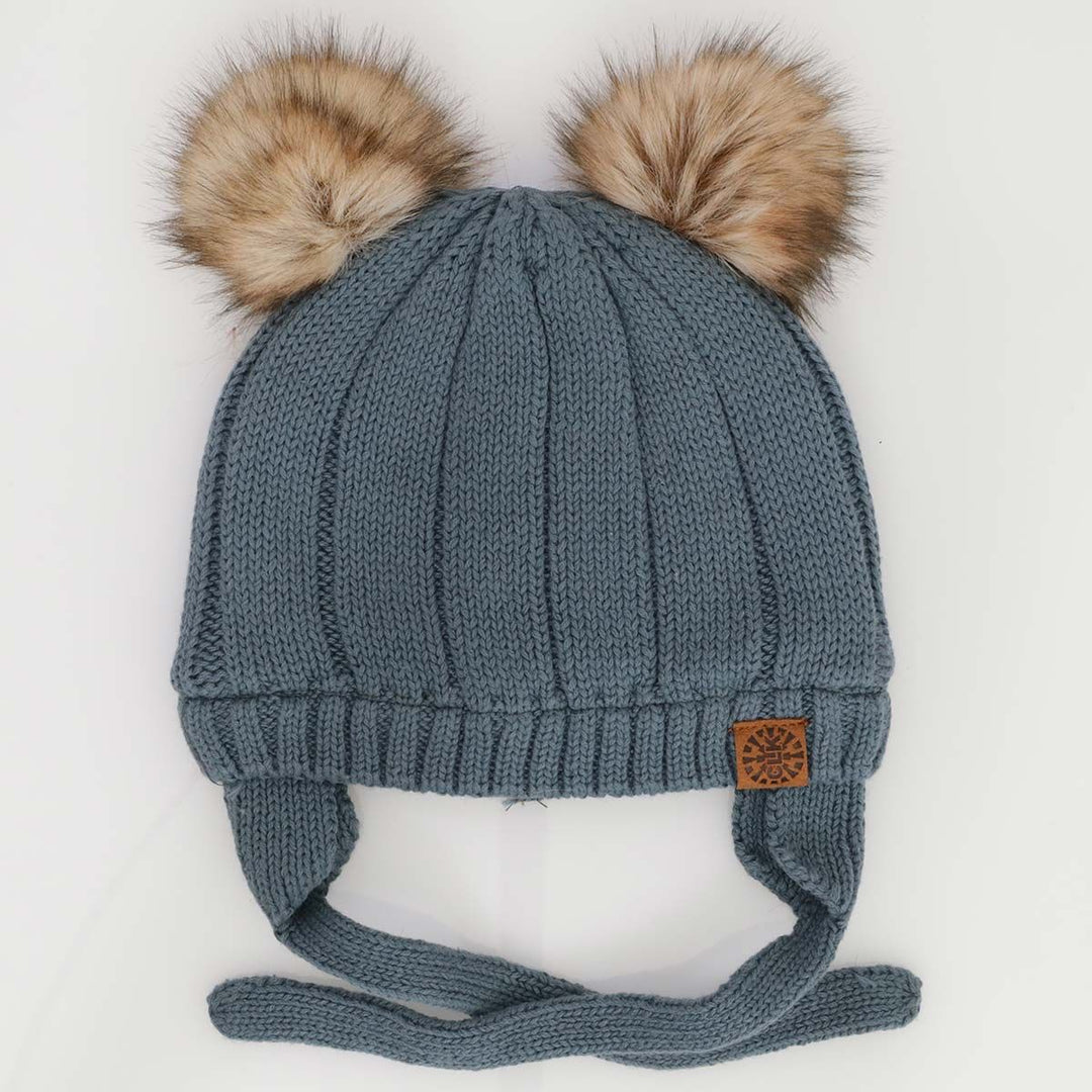 Calikids - Cotton Knit Pompom Hat - Pitter Patter Boutique